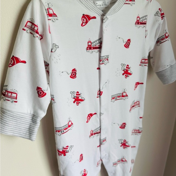 Kissy Kissy Firefighter Theme Pajamas Size 6-9M - Picture 3 of 5